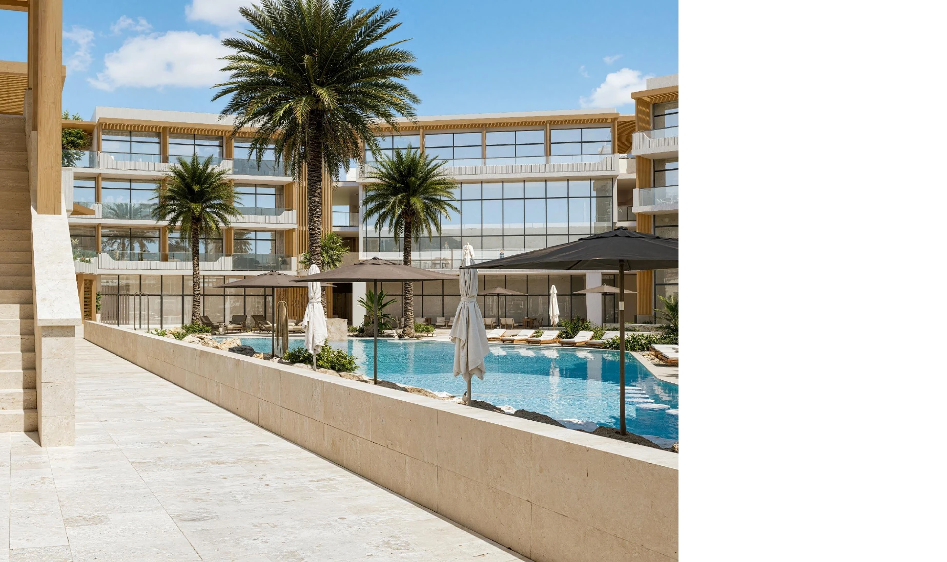 Baya BOHO beachfront pool deck