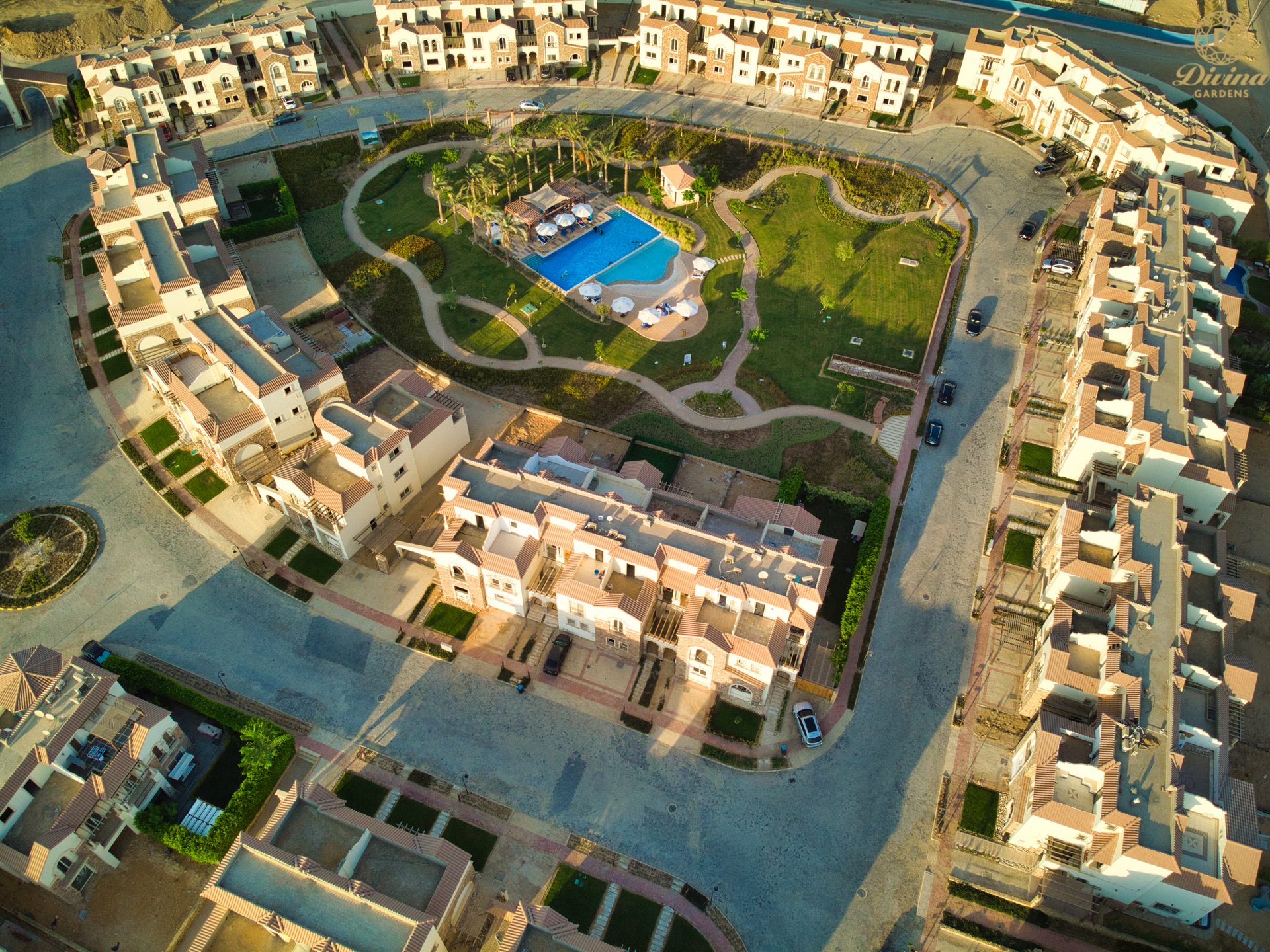 Completed townhouse rows within Divina Gardens