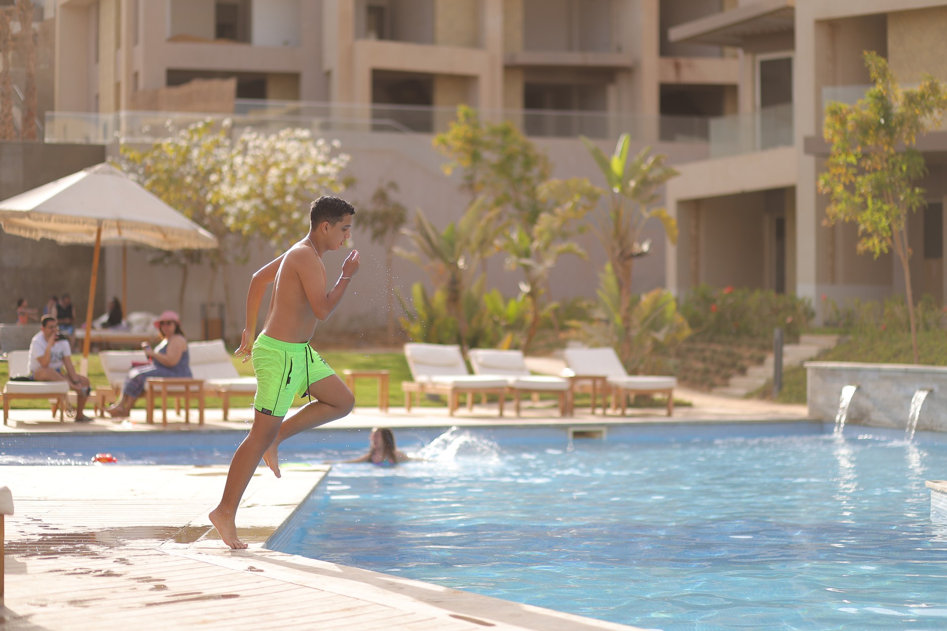 Poolside activity during Eid Al-Fitr at BOHO Sokhna