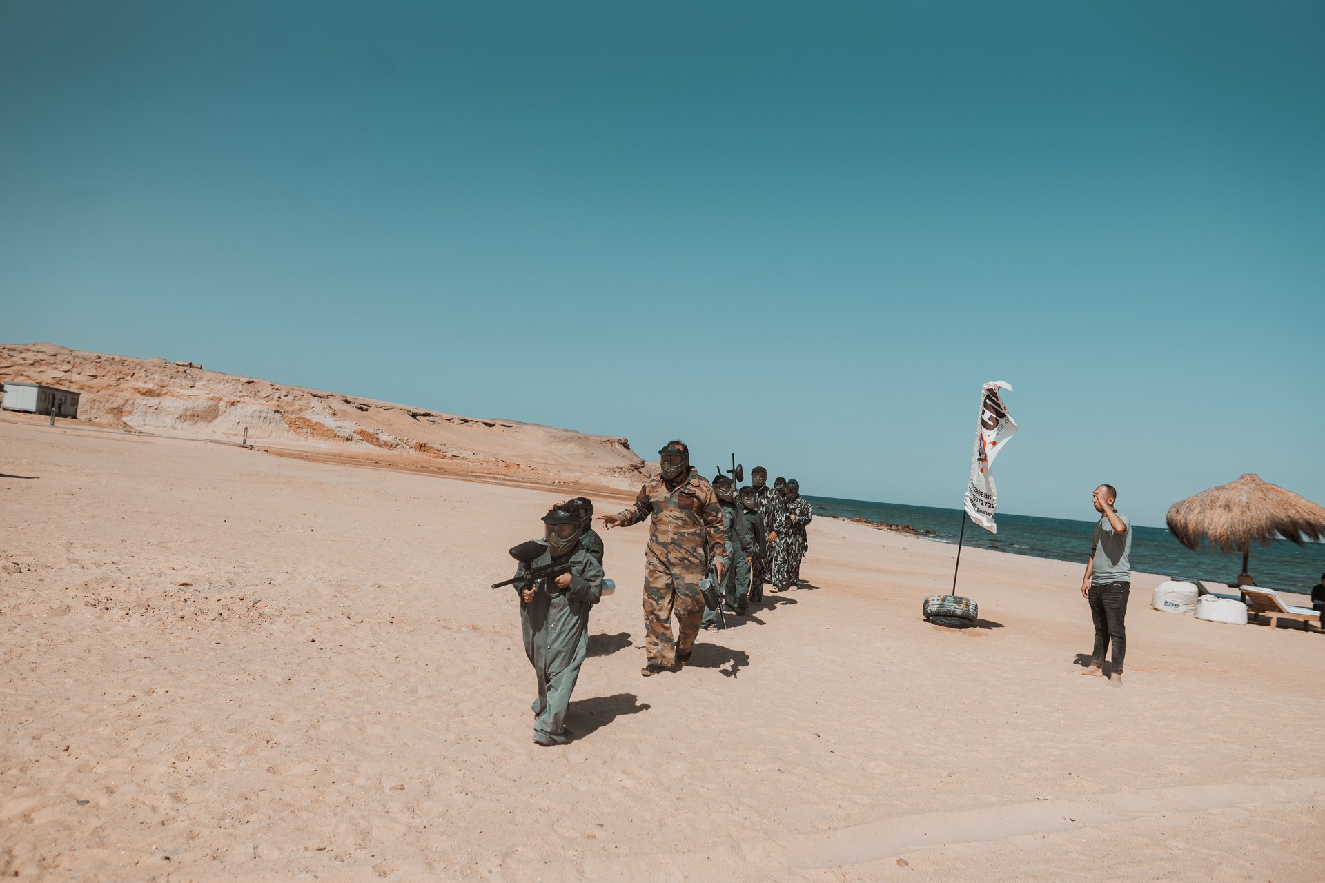 Paintball participants during BOHO Sokhna's October long weekend