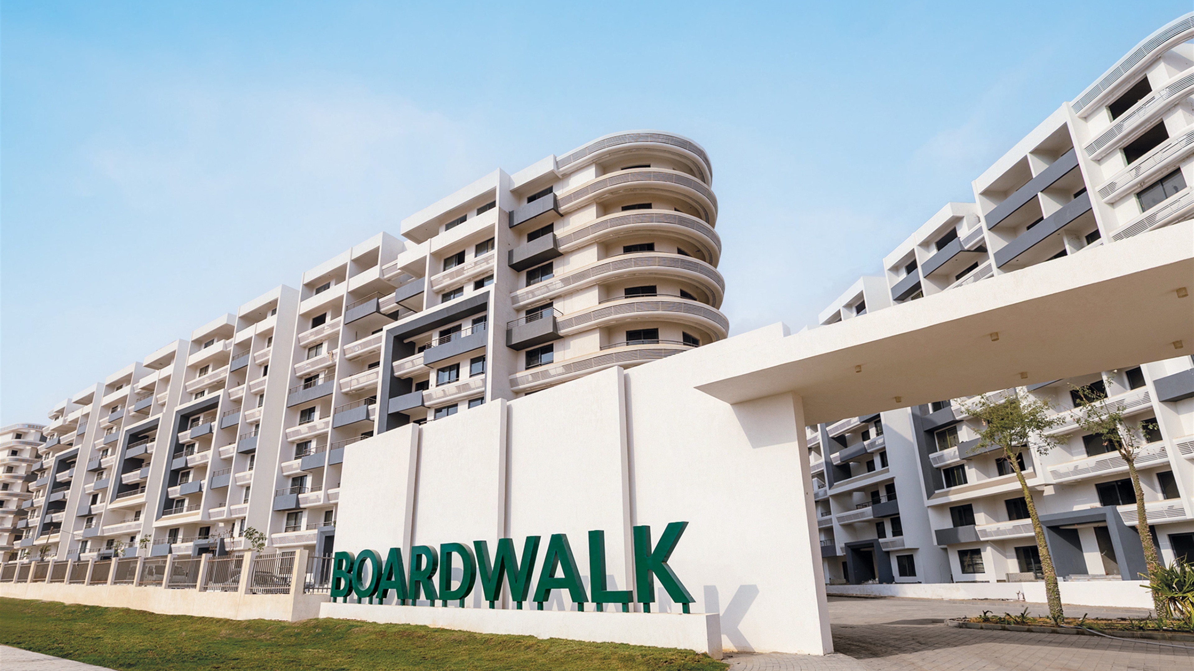 Completed entrance to the Boardwalk community