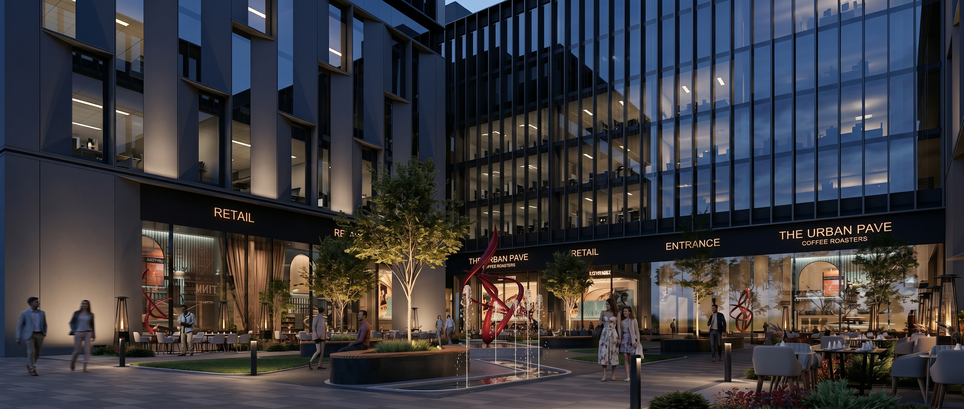 Index central plaza and retail frontage
